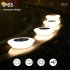 4pcs Solar Ground Light With 14 LED Beads Rechargeable Solar Panel Outdoor Solar Landscape Lights IP65 Waterproof Warm Light In Ground Lamp For Backyard Lawn    w