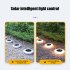 4pcs Solar Ground Light With 14 LED Beads Rechargeable Solar Panel Outdoor Solar Landscape Lights IP65 Waterproof Warm Light In Ground Lamp For Backyard Lawn    w