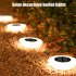 4pcs Solar Ground Light With 14 LED Beads Rechargeable Solar Panel Outdoor Solar Landscape Lights IP65 Waterproof Warm Light In Ground Lamp For Backyard Lawn    w