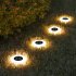 4pcs Solar Ground Light With 14 LED Beads Rechargeable Solar Panel Outdoor Solar Landscape Lights IP65 Waterproof Warm Light In Ground Lamp For Backyard Lawn    w