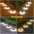 4pcs Solar Ground Light With 14 LED Beads Rechargeable Solar Panel Outdoor Solar Landscape Lights IP65 Waterproof Warm Light In Ground Lamp For Backyard Lawn    w