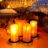 4pcs Solar Led Electronic Candle Light Flickering Flame Mason Jar Lamp for Halloween Christmas Decor without Bottle