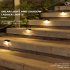 4pcs Solar Led Stairs Light Outdoor Waterproof Lamps Colorful Light
