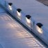 4pcs Solar Led Stairs Light Outdoor Waterproof Lamps Cold White