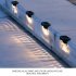 4pcs Solar Led Stairs Light Outdoor Waterproof Lamps Cold White