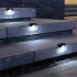 4pcs Solar Led Stairs Light Outdoor Waterproof Lamps Colorful Light