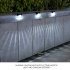 4pcs Solar Led Stairs Light Outdoor Waterproof Lamps Warm White