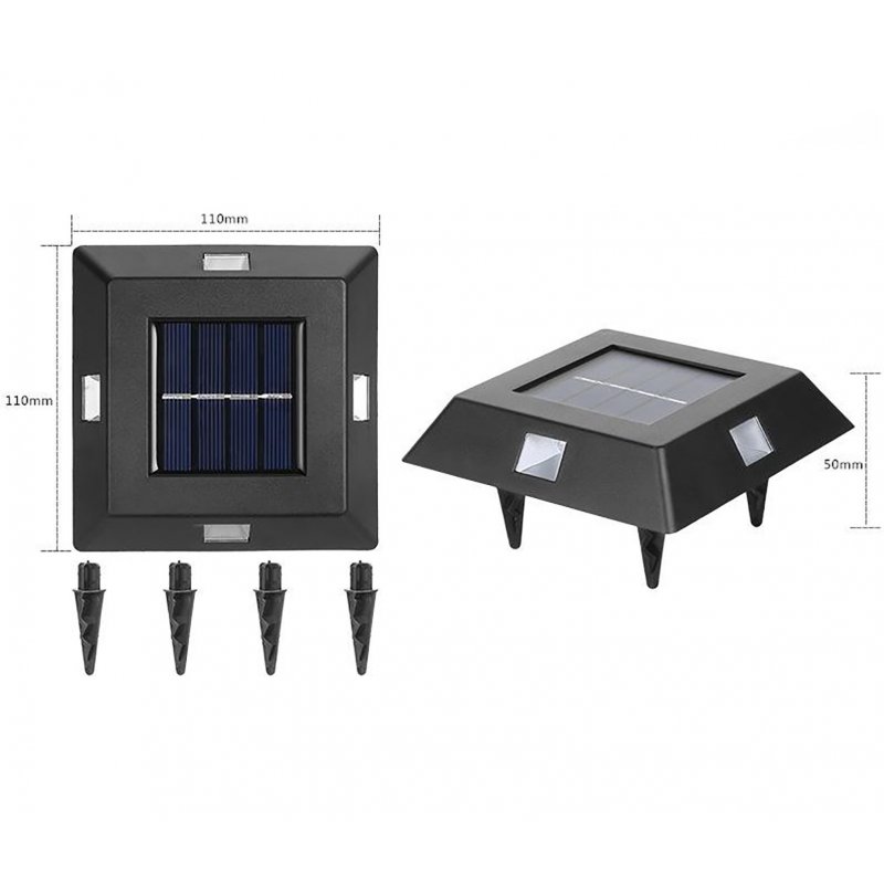 4pcs Solar Wall Lights Intelligent Light Control System Outdoor Waterproof Courtyard Garden Landscape Decoration warm light