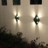 4pcs Solar Wall Lights Intelligent Light Control System Outdoor Waterproof Courtyard Garden Landscape Decoration warm light