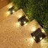 4pcs Solar Wall Lights Intelligent Light Control System Outdoor Waterproof Courtyard Garden Landscape Decoration warm light
