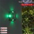 4pcs Solar Wall Lights Intelligent Light Control System Outdoor Waterproof Courtyard Garden Landscape Decoration Colorful Light