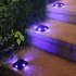 4pcs Solar Wall Lights Intelligent Light Control System Outdoor Waterproof Courtyard Garden Landscape Decoration Colorful Light