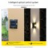 4pcs Solar Wall Lights Intelligent Light Control System Outdoor Waterproof Courtyard Garden Landscape Decoration Colorful Light