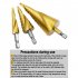 4pcs Spiral Step Drill Bit Sets with Center Punch Set Cone Hole Cutter Metal Wood Tools