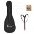 4pcs Ukulele Kit 21 23 26inch Single layer Waterproof Bag U100 String Strap Capo Delicate Ukelele Set Musical Instrument Accessories black 21inch