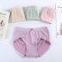 4pcs Women Underwear Panties Mid waist Seamless Cotton Inner Breathable Briefs With Cute Bowknot Decoration 4pcs One size
