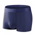 4pcs box Men Ice Silk Panties Seamless Breathable Boxer Shorts Graphene Large Size Underwear blue sky and white clouds XL