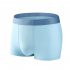 4pcs box Men Ice Silk Panties Seamless Breathable Boxer Shorts Graphene Large Size Underwear blue sky and white clouds XL