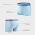 4pcs box Men Ice Silk Panties Seamless Breathable Boxer Shorts Graphene Large Size Underwear blue sea and sky 4XL