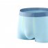4pcs box Men Ice Silk Panties Seamless Breathable Boxer Shorts Graphene Large Size Underwear blue sea and sky 4XL