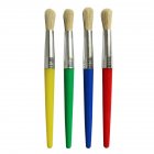 4pcs/set Candy Color Plastic Handel Paint Brush Bristel Brushes for Children Oil Watercolor Painting