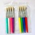 4pcs set Candy Color Plastic Handel Paint Brush Bristel Brushes for Children Oil Watercolor Painting