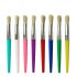 4pcs set Candy Color Plastic Handel Paint Brush Bristel Brushes for Children Oil Watercolor Painting