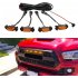 4pcs set Car  Grill  LED Lights With Harness Fuse Upgrade For Automobile Modification Amber shell amber light