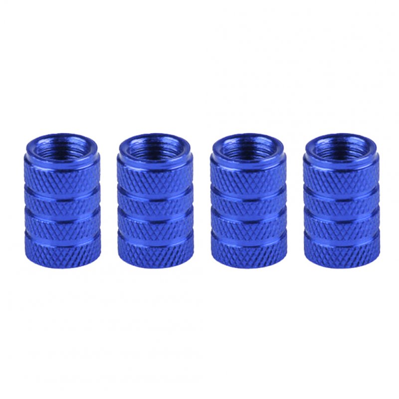 4pcs/set Car Tire Colorful Aluminum Alloy Valve Cap Wheel Valve Cover Dust Cap blue