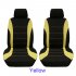 4pcs set Car seat Cover Protector Seat Comfortable Dustproof Headrest Front Seat Covers Yellow black