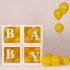 4pcs set DIY Transparent Box Blocks for Wedding Birthday Party Ballons Decoration BABY balloon box  white 