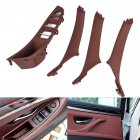 4pcs/set Door Handle Window Switch Panel for BMW 5 Series F10 F18 520 523 525 brownish red