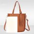 4pcs set Fashion Lychee Pattern Tassel Tablet Phone Storage  Bag Wear resistant Zipper Mother and child Bag Female Bag Set Dark gray