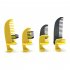 4pcs set Haircut  Styling  Ruler Combination 4 Sizes Household Haircut Template Ruler Haircut Comb yellow