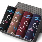 4pcs set Men Fashion Printing Breathable U Convex Design Soft Boxers letter XXL