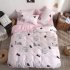 4piece set Chemical Fiber Bedding  Cover  Set For Student Dormitory Bed Pillow Quilt Cover Sheet Cute Strawberry K 1 8 four piece set