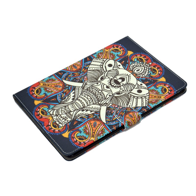 For iPad 5/6/7/8/9-iPad Pro9.7-iPad 9.7 Laptop Protective Case Color Painted Smart Stay PU Cover 