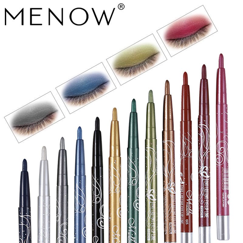 12 Pcs Eyeliner Eyeshadow Pencil Waterproof Eye Shadow Pencil Rotate Eyeliner Long-lasting Cosmetics  