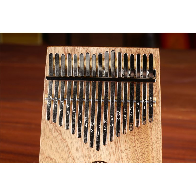17 Keys Kalimba Thumb Piano Mahogany Wooden in C Music Instrument Toy Gift Wood color