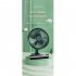 4w Electric Mini Fan 4 Level Low Noise Type c Charging Usb Air Cooling Fan for Home Bedroom Travel Office Df11 b Green
