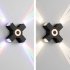 4w Led Wall Lamp 120 Degrees High brightness Uv Protection Cross Beam Lights For Outdoor Garden Lighting Warm light 4W
