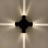 4w Led Wall Lamp 120 Degrees High brightness Uv Protection Cross Beam Lights For Outdoor Garden Lighting Warm light 4W