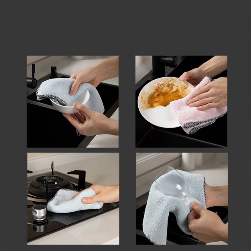 Microfiber Thickened Absorbent Dish  Washing Cloth Kitchen Cleaning Tool Accessories 