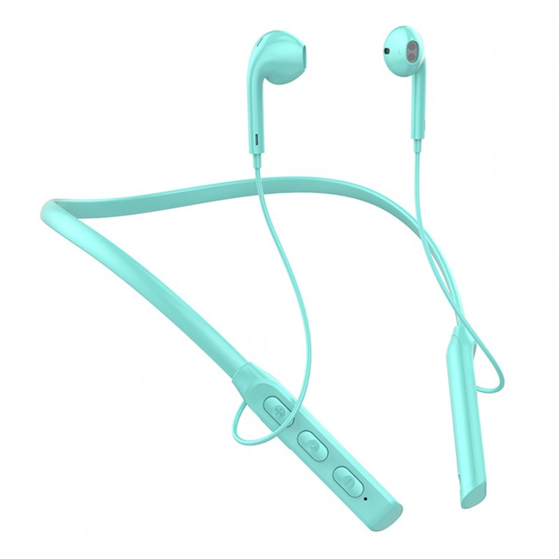 5.0 Magnetic Wireless  Earphone Bluetooth-compatible Sport Wireless Headset Earphone Earbuds blue