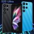 5 0 inch S22Ultra Smartphone 2MP 2MP Camera 1500mah Li ion Battery Face Recognition Multi functional Cellphones  512m 4gb  black US Plug