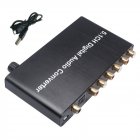 5.1 Channel DTS Digital Audio Converter Adapter/ Dolby AC3 Decoding SPDIF Input <span style='color:#F7840C'>to</span> 5.1 black