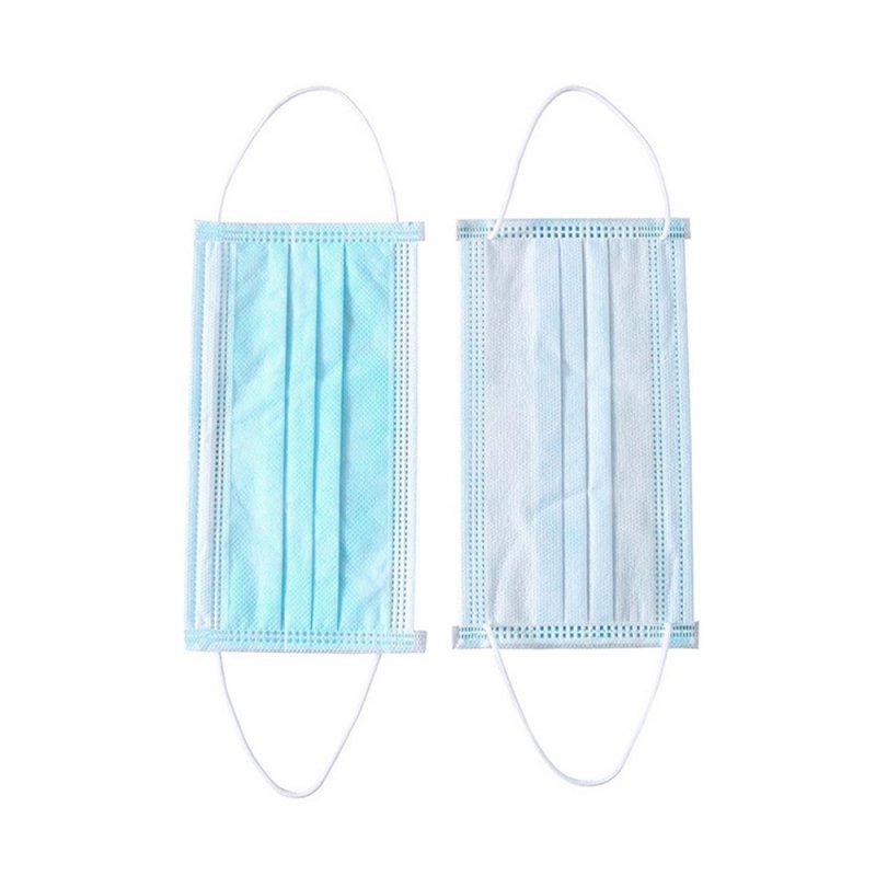 5/10/20pcs Disposable Protective Mask Dust-proof Civil 3-layer Mask Anti Haze Public Place 3ply Mask blue_5 pieces