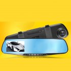 5 12V140  3 5 inch Cigarette Lighter High Definition Rear View Mirror Driving Recorder 3 5 inch left screen