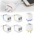 5 1A USB Power Adapter Wall Charger 4 Ports Travel Charger Cube Block blue EU plug