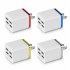 5 1A USB Power Adapter Wall Charger 4 Ports Travel Charger Cube Block red US plug